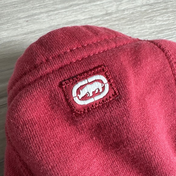 Vintage Ecko Unltd Mens Baggy Hoodie XXL Red Full Zip Y2K Spellout‎ Embroidered - Picture 10 of 10